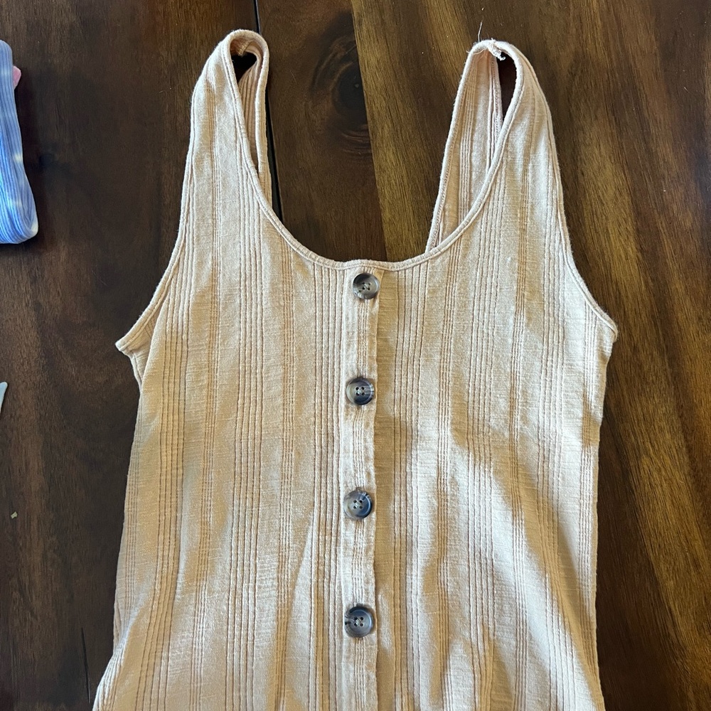 American Eagle Outfitters Tan Button-Front Camisole
